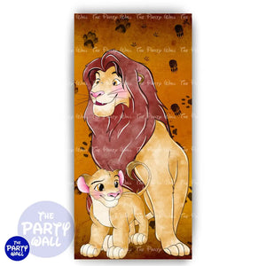 El Rey León - Funda para mampara de punta redonda o rectangular Mampara de punta redonda