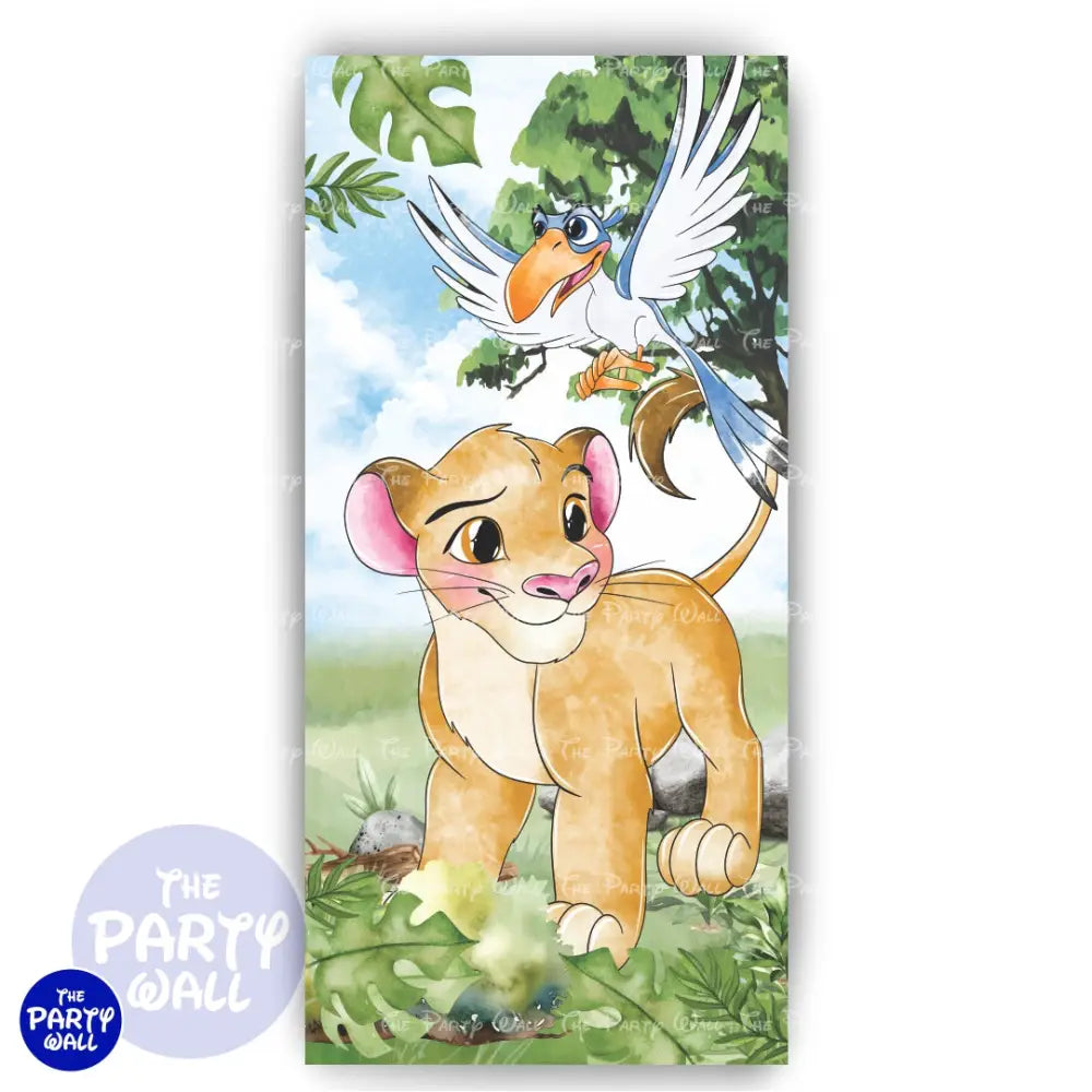 El Rey León - Funda para mampara de punta redonda o rectangular Mampara de punta redonda