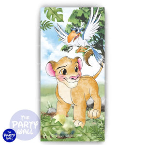 El Rey León - Funda para mampara de punta redonda o rectangular Mampara de punta redonda