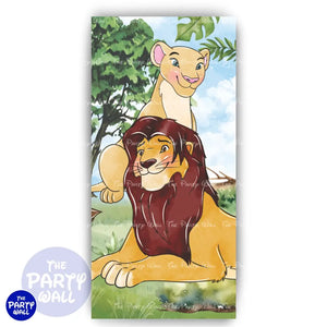 El Rey León - Funda para mampara de punta redonda o rectangular Mampara de punta redonda