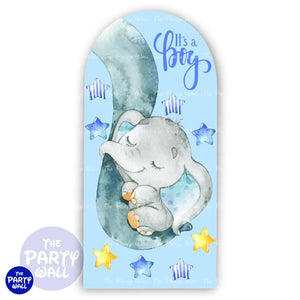 Elefantes Bebé Cute - Funda para mampara de punta redonda o rectangular Mampara de punta redonda