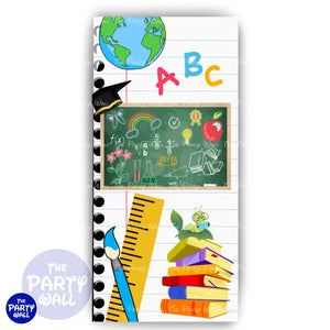 Escuela - Funda para mampara de punta redonda o rectangular Mampara de punta redonda