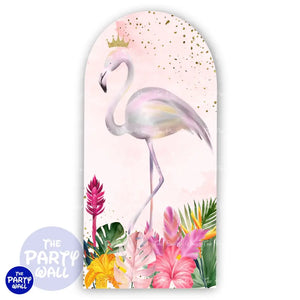 Flamingo - Funda para mampara de punta redonda o rectangular Mampara de punta redonda