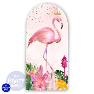 Flamingo - Funda para mampara de punta redonda o rectangular Mampara de punta redonda