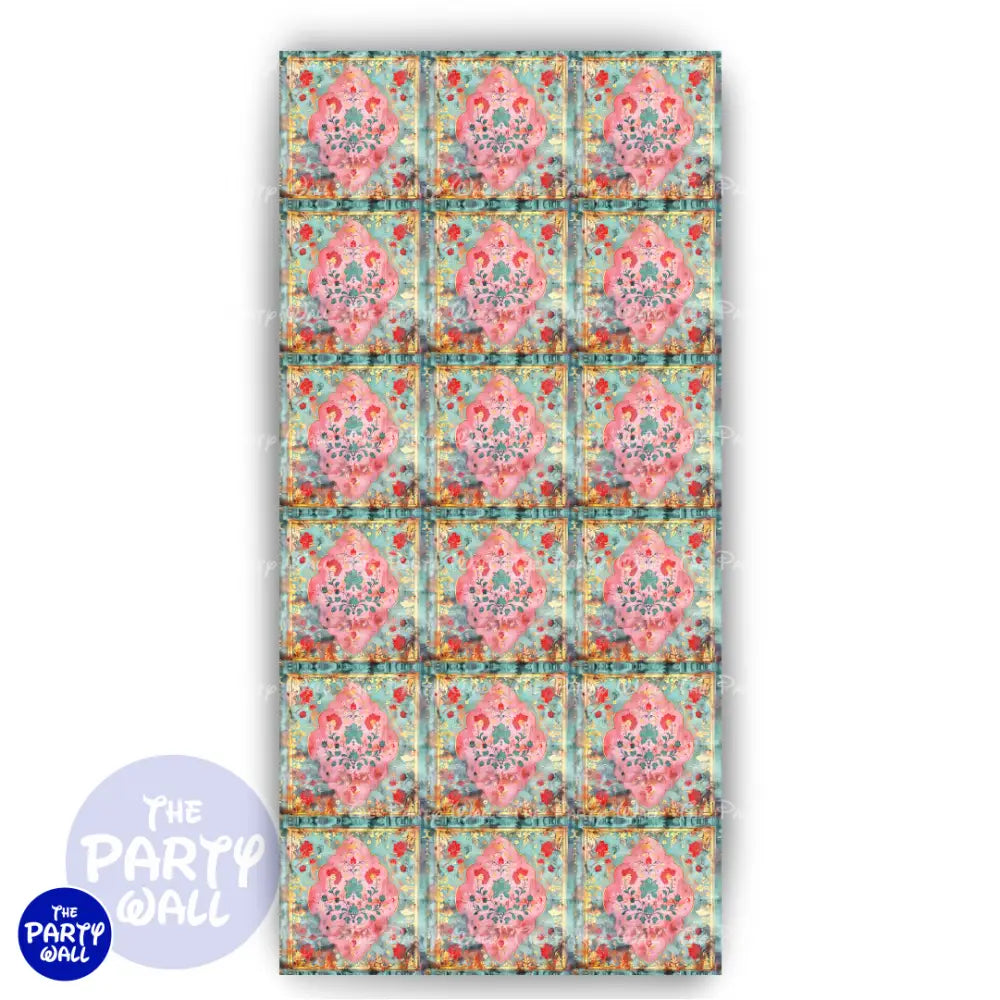 Floral Indio - Funda para mampara de punta redonda o rectangular - Mampara de punta redonda
