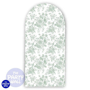 Flores - Funda para mampara de punta redonda o rectangular Mampara de punta redonda