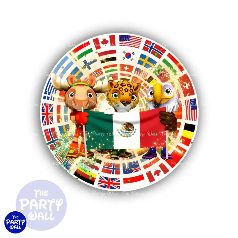 Futbol Soccer Mexicano - Funda para mampara circular Circular