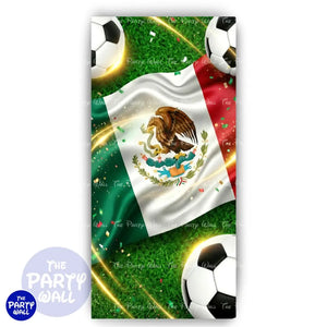 Futbol Soccer Mexicano - Funda para mampara de punta redonda o rectangular Mampara de punta redonda