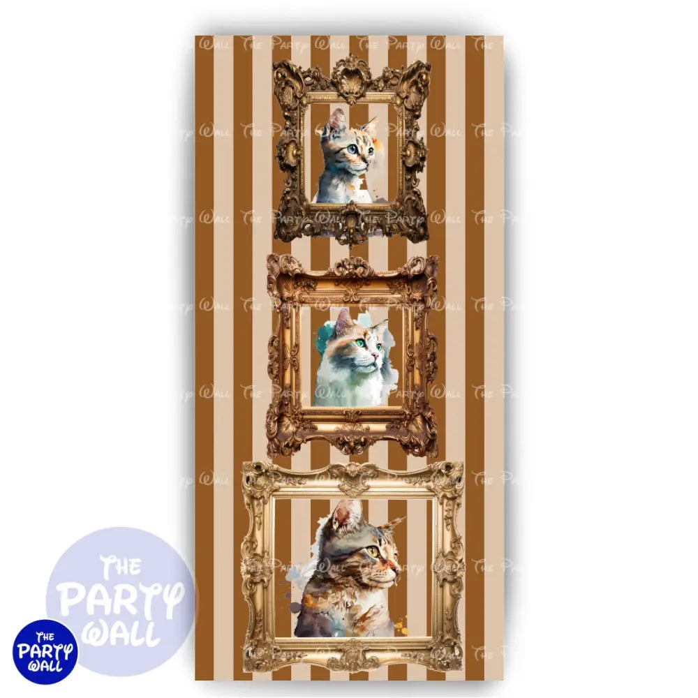 Gatos - Funda para mampara de punta redonda o rectangular Mampara de punta redonda