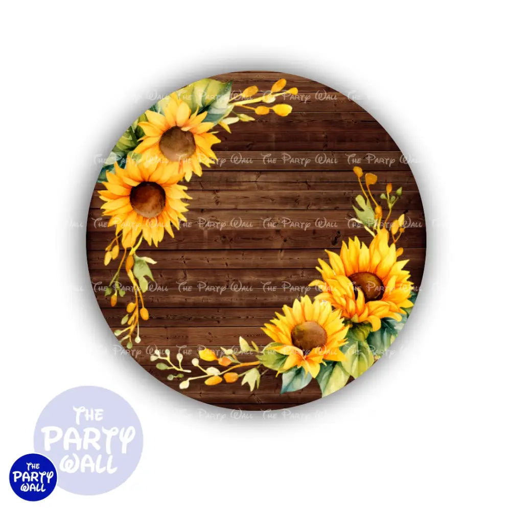 Girasoles - Funda para mampara circular Circular