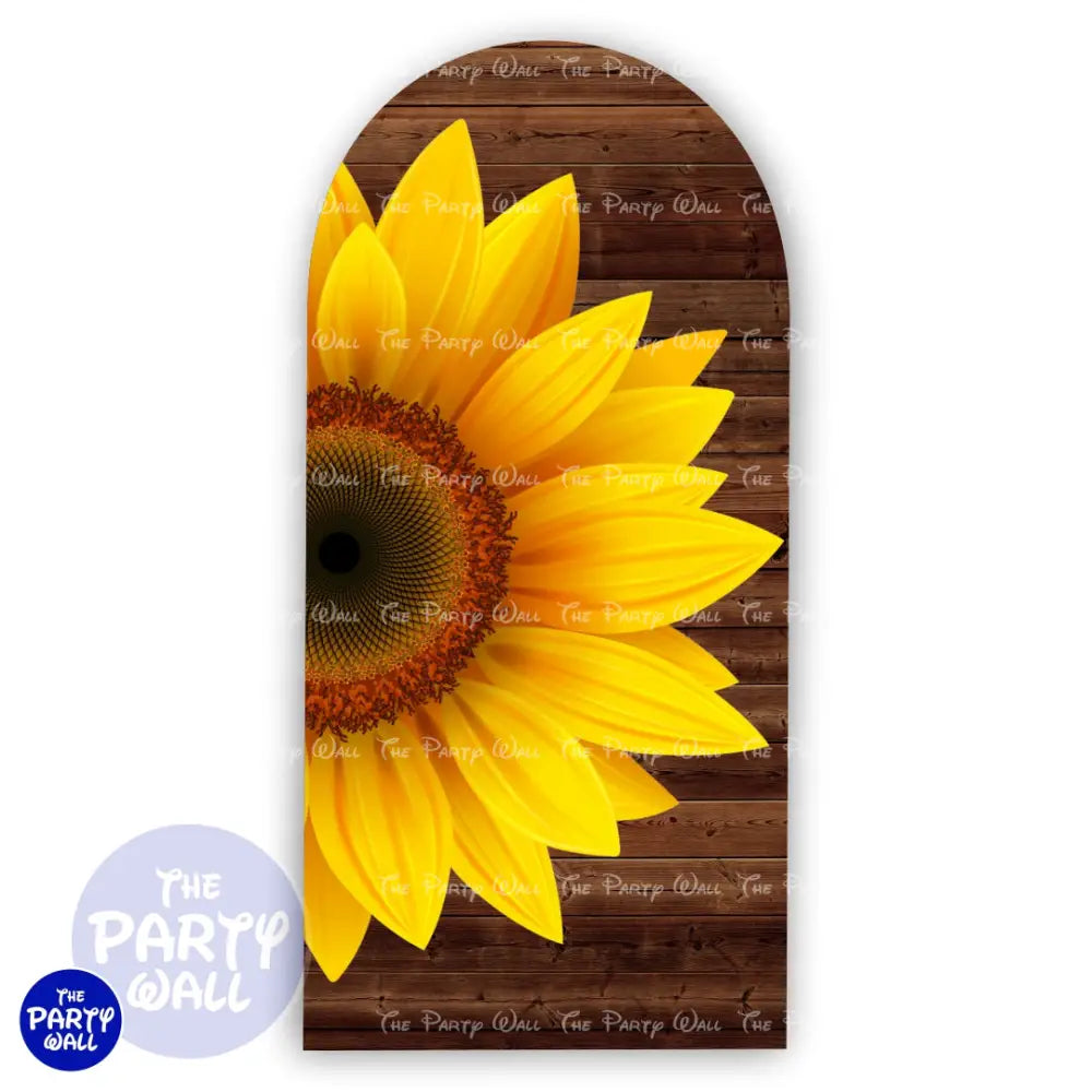 Girasoles - Funda para mampara de punta redonda o rectangular Mampara de punta redonda