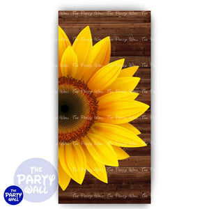 Girasoles - Funda para mampara de punta redonda o rectangular Mampara de punta redonda