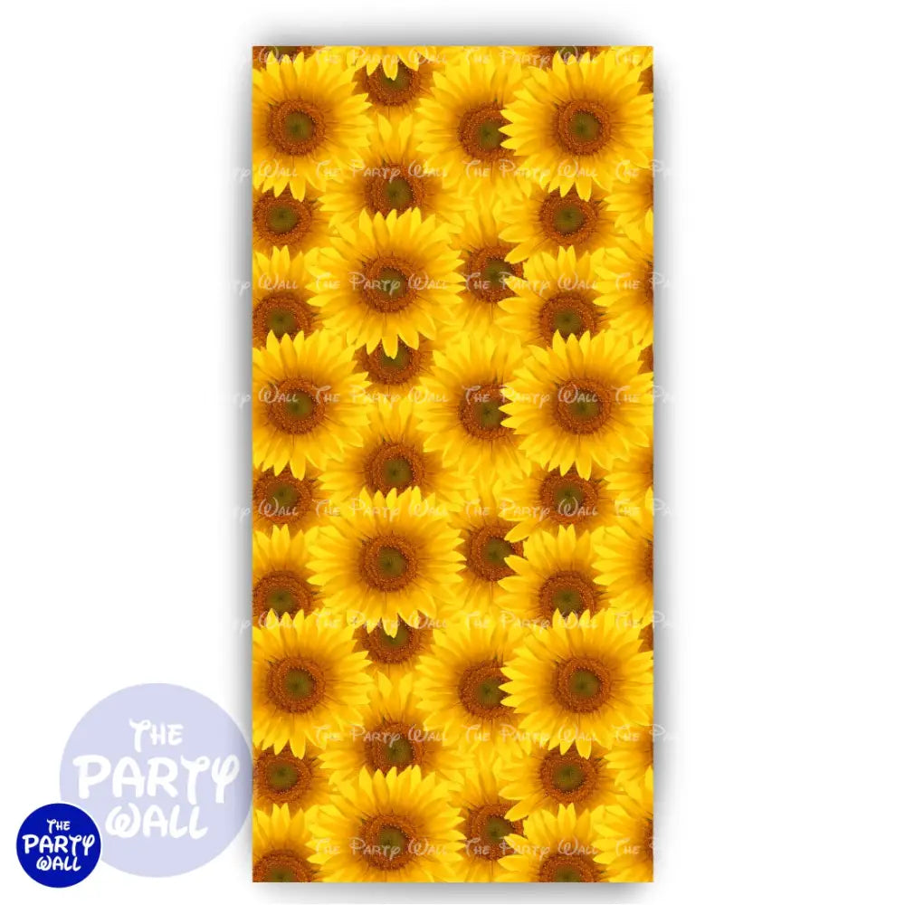 Girasoles - Funda para mampara de punta redonda o rectangular Mampara de punta redonda