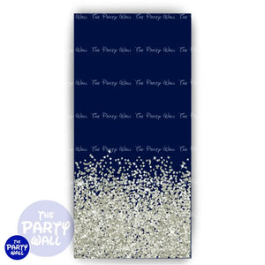 Glitter - Funda para mampara de punta redonda o rectangular Mampara de punta redonda