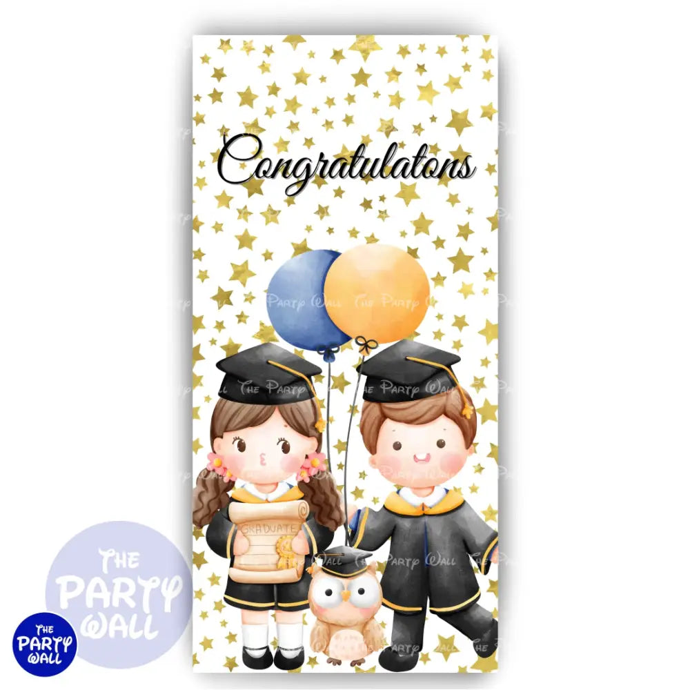 Graduación Kindergarten - Funda para mampara de punta redonda o rectangular Mampara de punta redonda