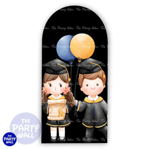 Graduación Kindergarten - Funda para mampara de punta redonda o rectangular Mampara de punta redonda