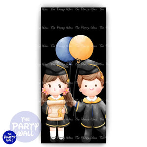 Graduación Kindergarten - Funda para mampara de punta redonda o rectangular Mampara de punta redonda