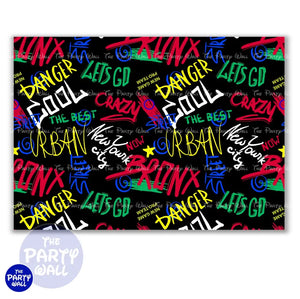 Graffiti - Funda para mampara cuadrada o rectangular Cuadrado o Rectangular