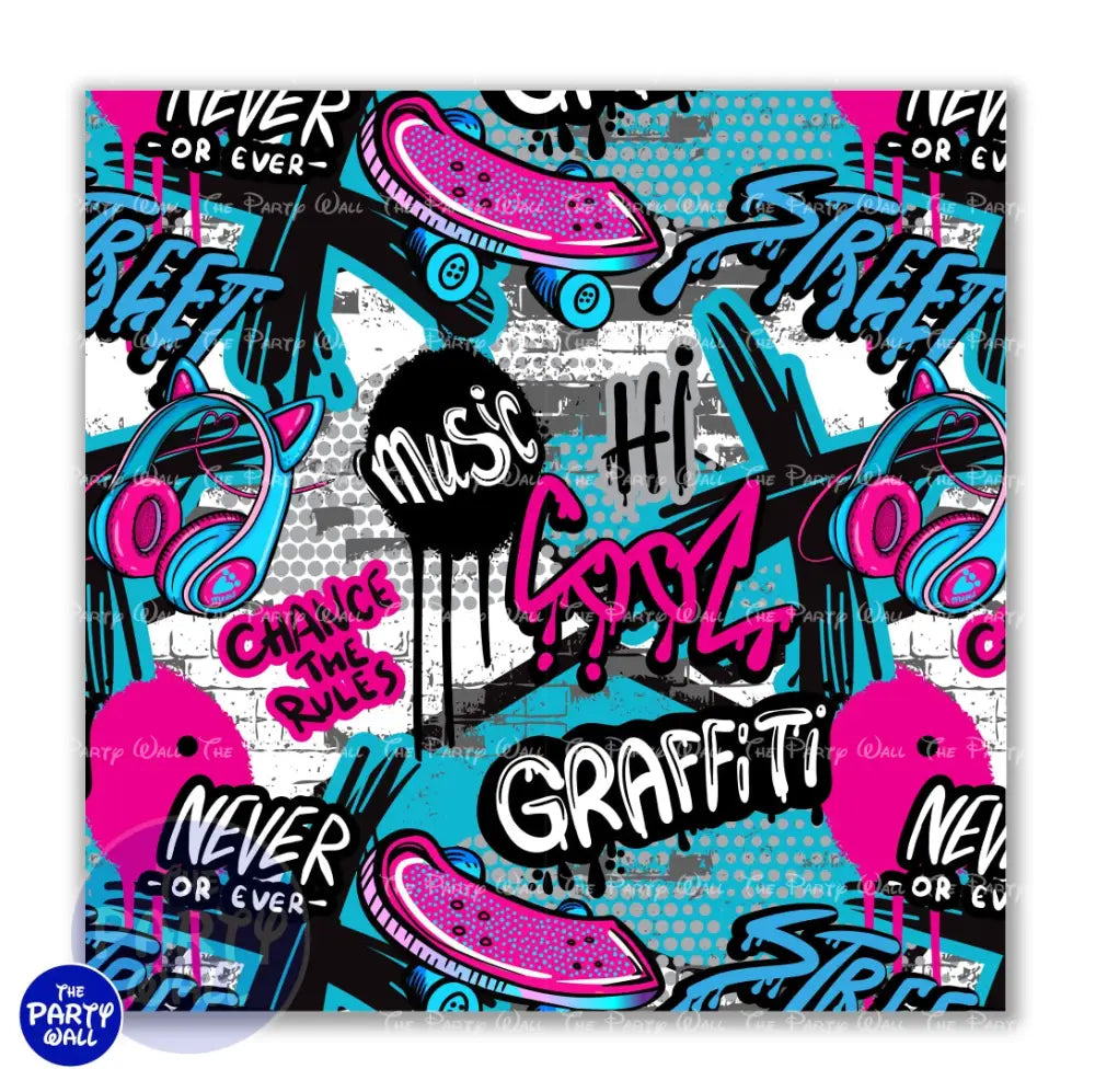 Graffiti - Funda para mampara cuadrada o rectangular Cuadrado o Rectangular