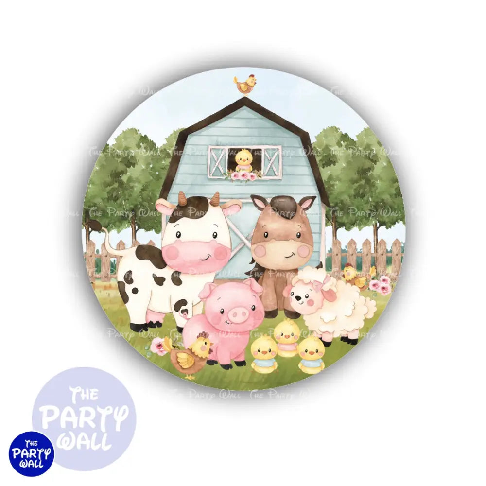 Granja Cute - Funda para mampara circular Circular