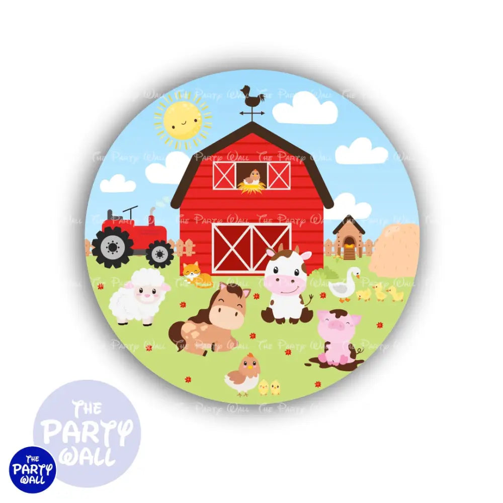 Granja Cute - Funda para mampara circular Circular