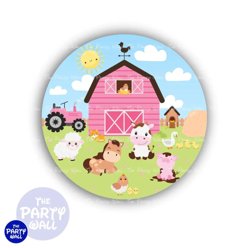 Granja Cute - Funda para mampara circular Circular