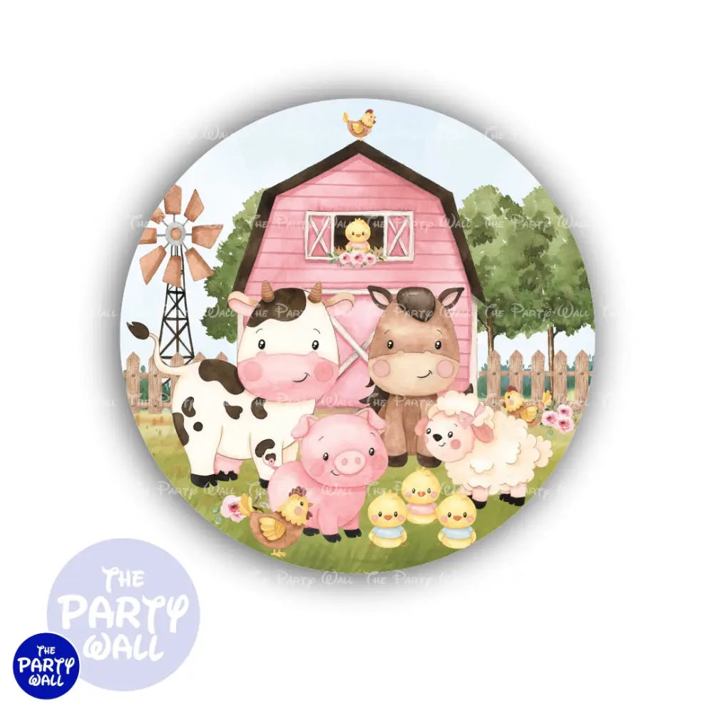 Granja Cute - Funda para mampara circular Circular