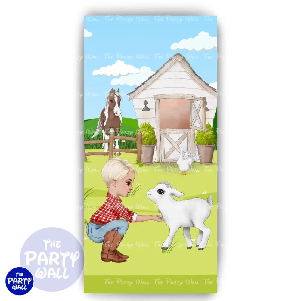 Granja Cute - Funda para mampara de punta redonda o rectangular Mampara de punta redonda