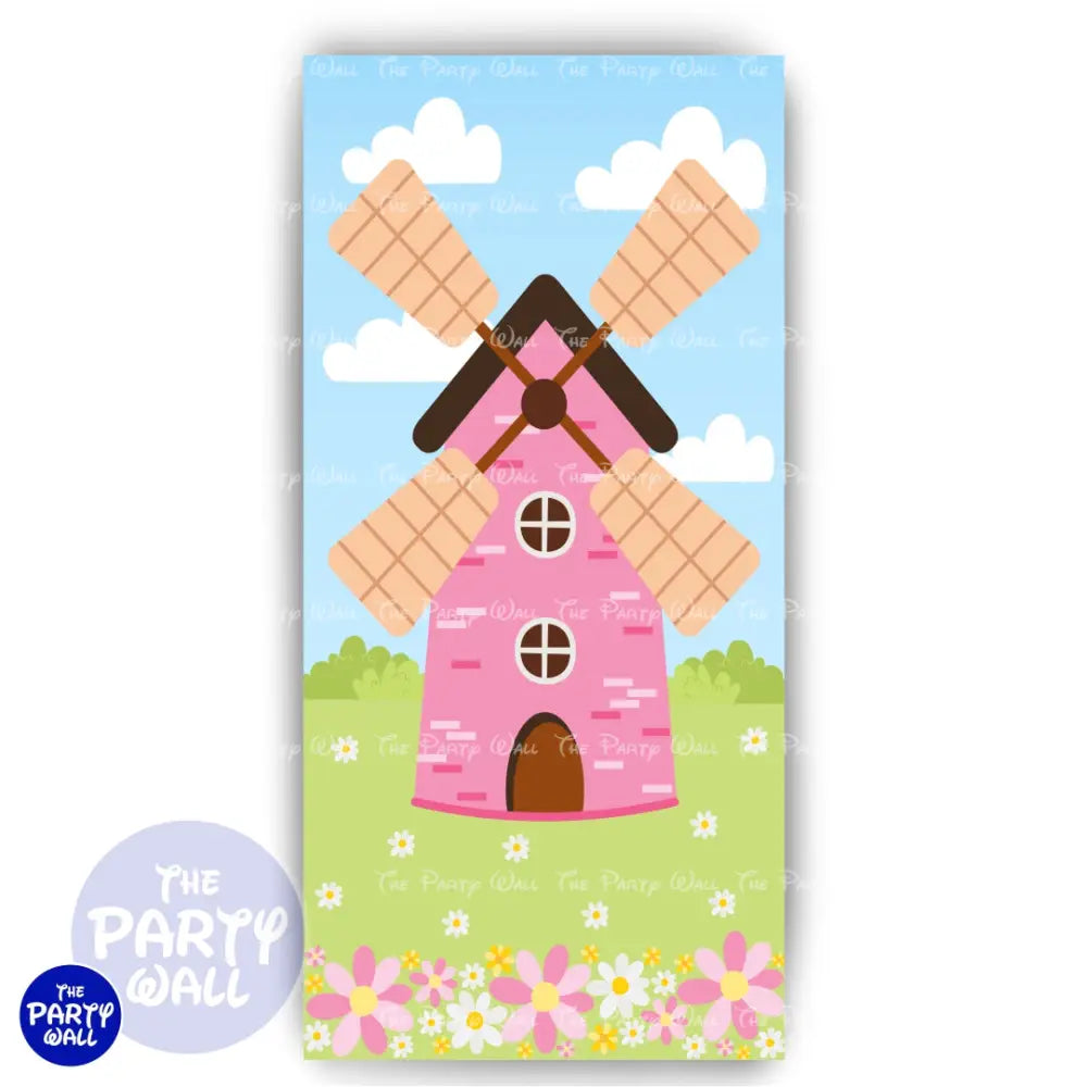 Granja Cute - Funda para mampara de punta redonda o rectangular Mampara de punta redonda