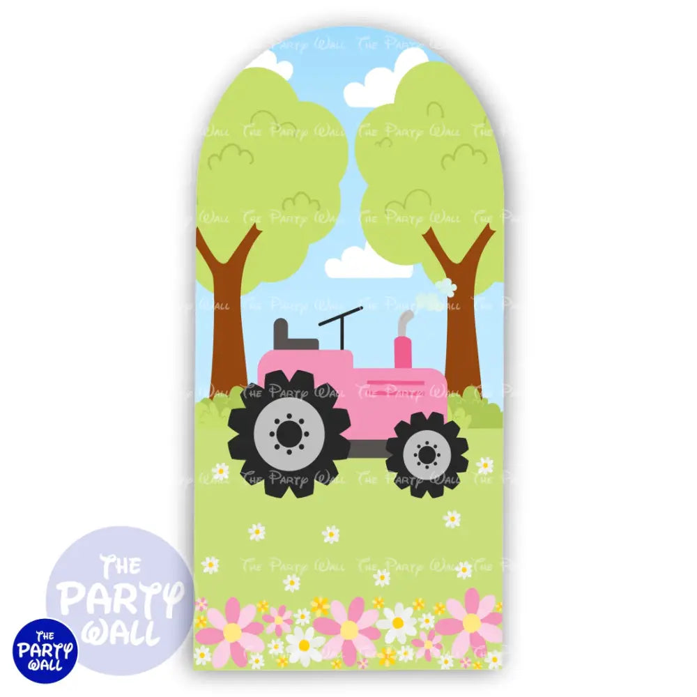 Granja Cute - Funda para mampara de punta redonda o rectangular Mampara de punta redonda