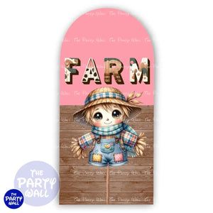 Granja Cute - Funda para mampara de punta redonda o rectangular Mampara de punta redonda