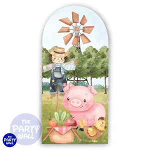 Granja Cute - Funda para mampara de punta redonda o rectangular Mampara de punta redonda