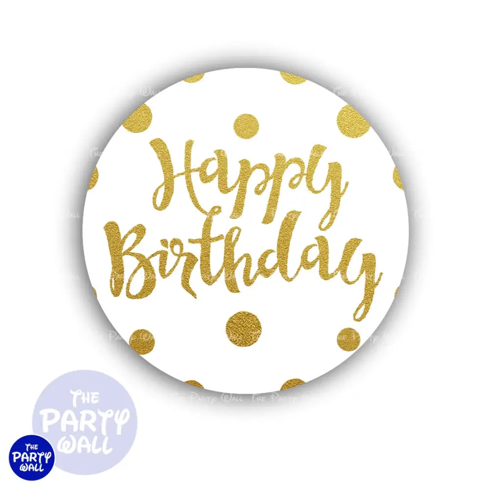 Happy Birthday - Funda para mampara circular Circular