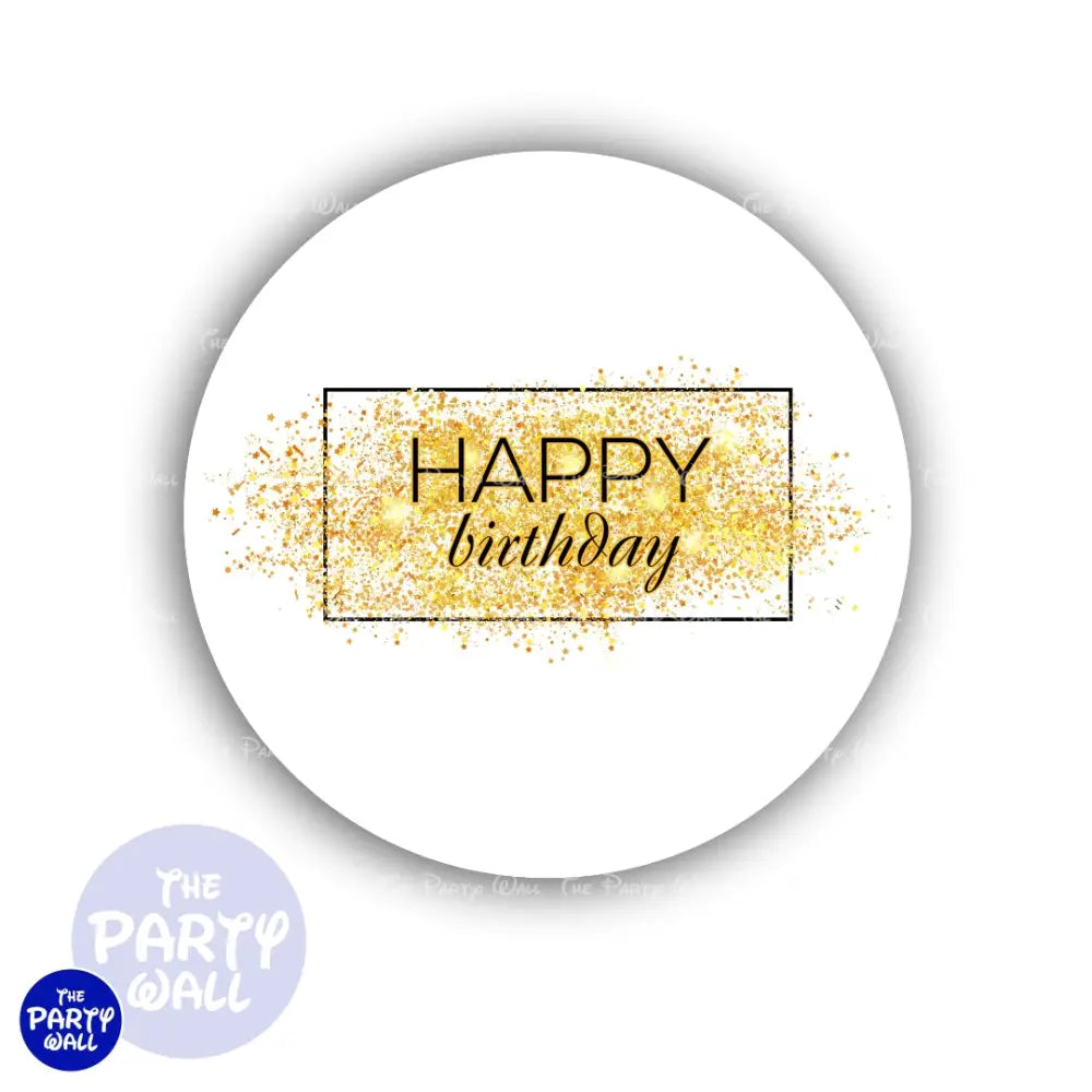 Happy Birthday - Funda para mampara circular Circular