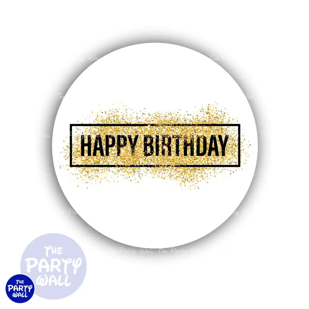 Happy Birthday - Funda para mampara circular Circular