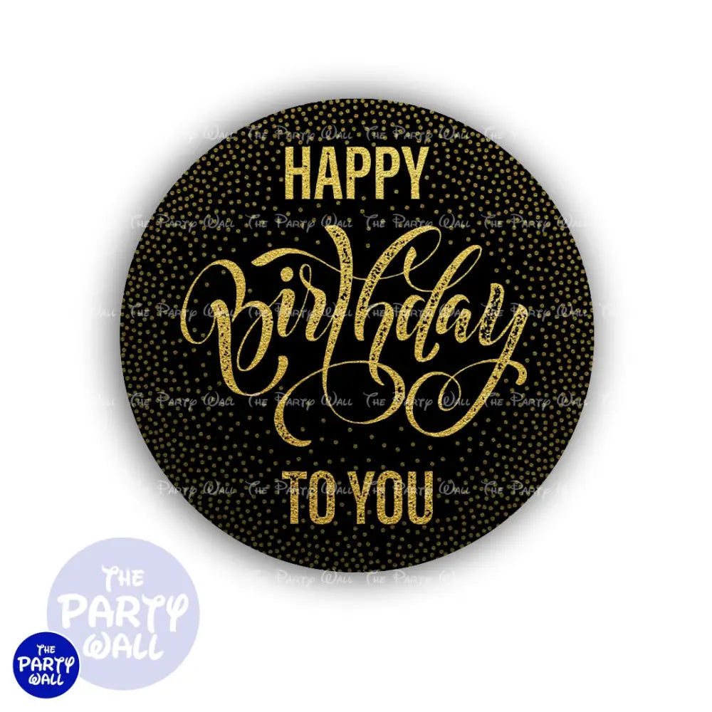 Happy Birthday - Funda para mampara circular Circular