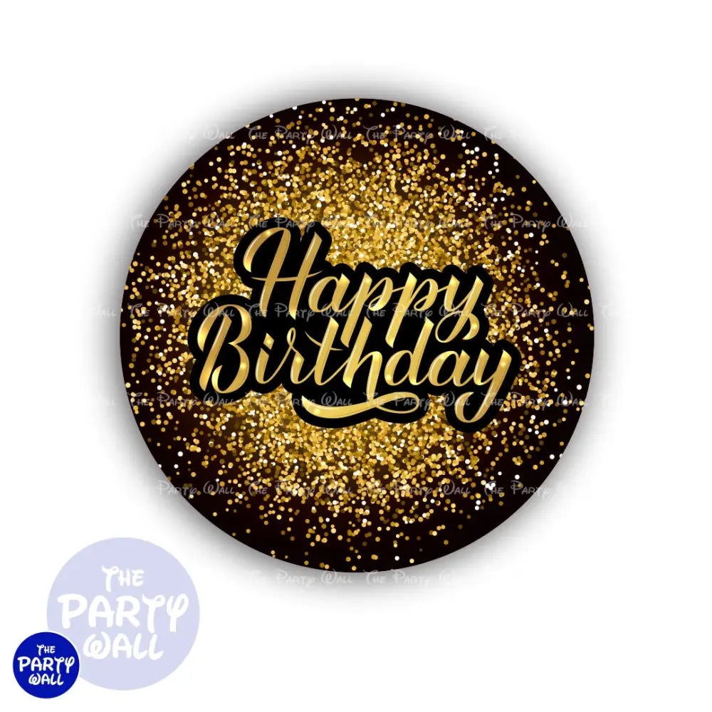 Happy Birthday - Funda para mampara circular Circular