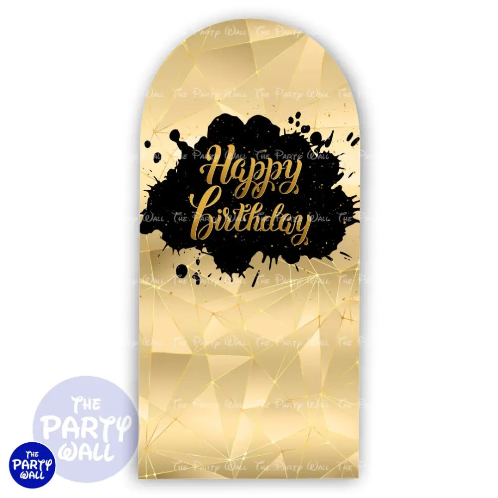 Happy Birthday - Funda para mampara de punta redonda o rectangular Mampara de punta redonda