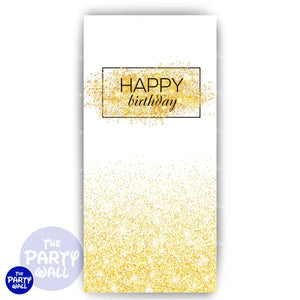 Happy Birthday - Funda para mampara de punta redonda o rectangular Mampara de punta redonda