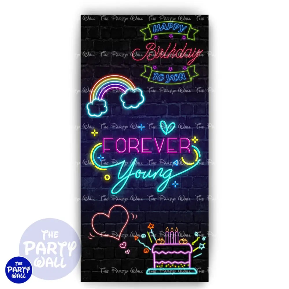 Happy Birthday - Funda para mampara de punta redonda o rectangular Mampara de punta redonda