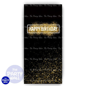Happy Birthday - Funda para mampara de punta redonda o rectangular Mampara de punta redonda