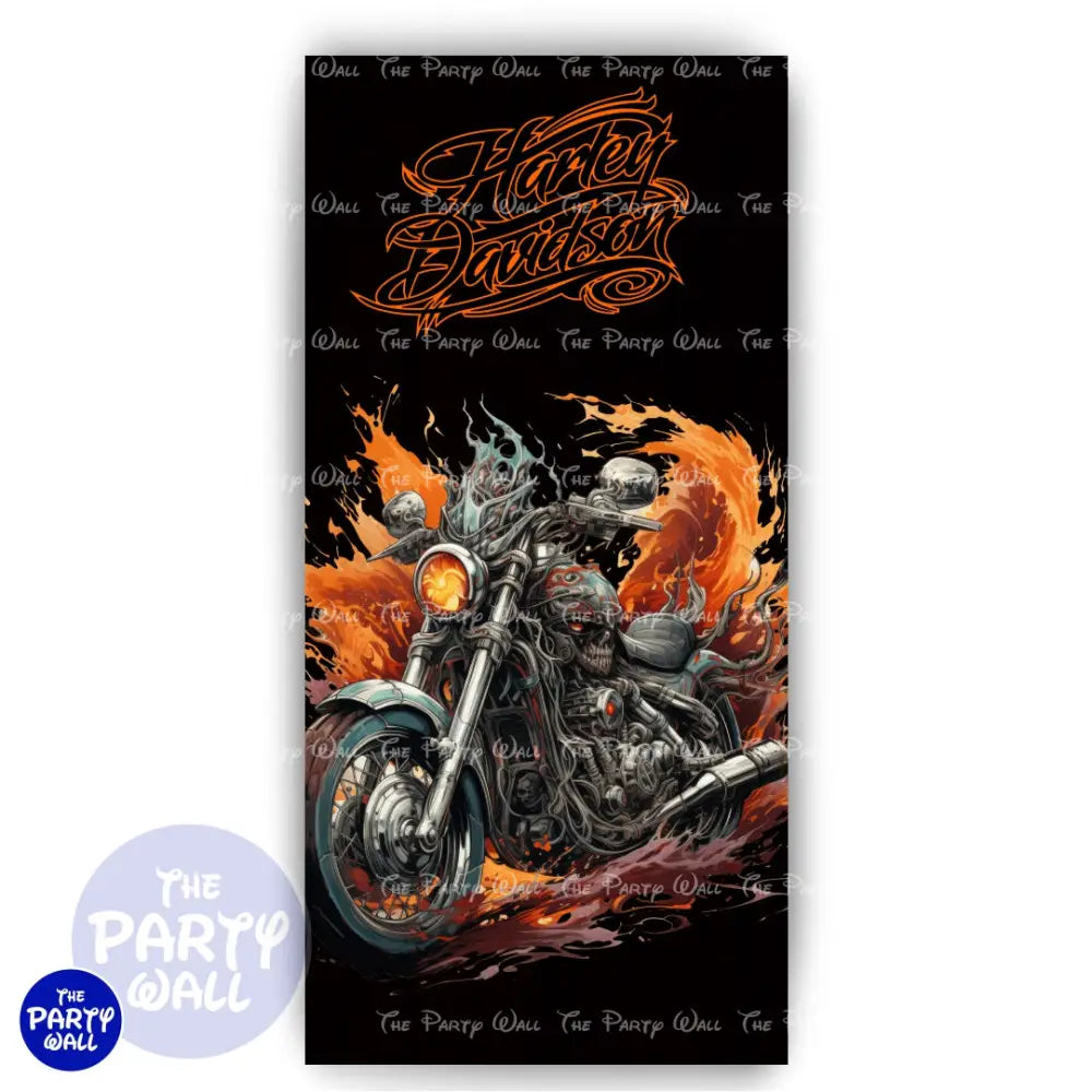 Harley Davidson - Funda para mampara de punta redonda o rectangular Mampara de punta redonda