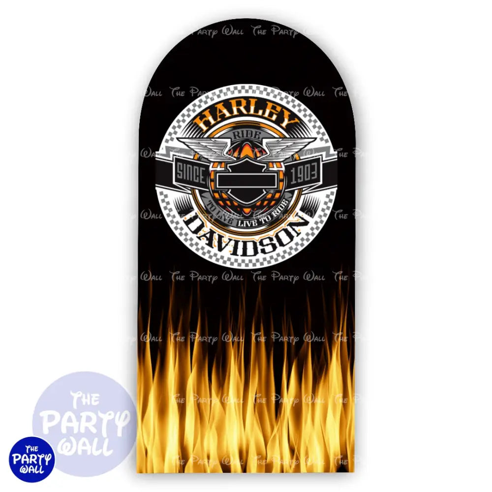 Harley Davidson - Funda para mampara de punta redonda o rectangular Mampara de punta redonda