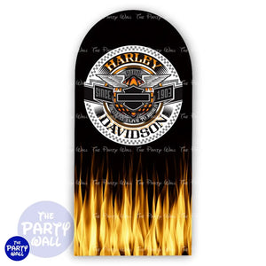 Harley Davidson - Funda para mampara de punta redonda o rectangular Mampara de punta redonda