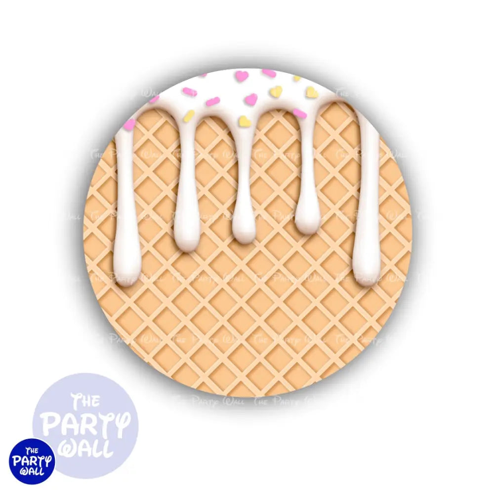 Helado - Ice Cream - Funda para mampara circular Circular