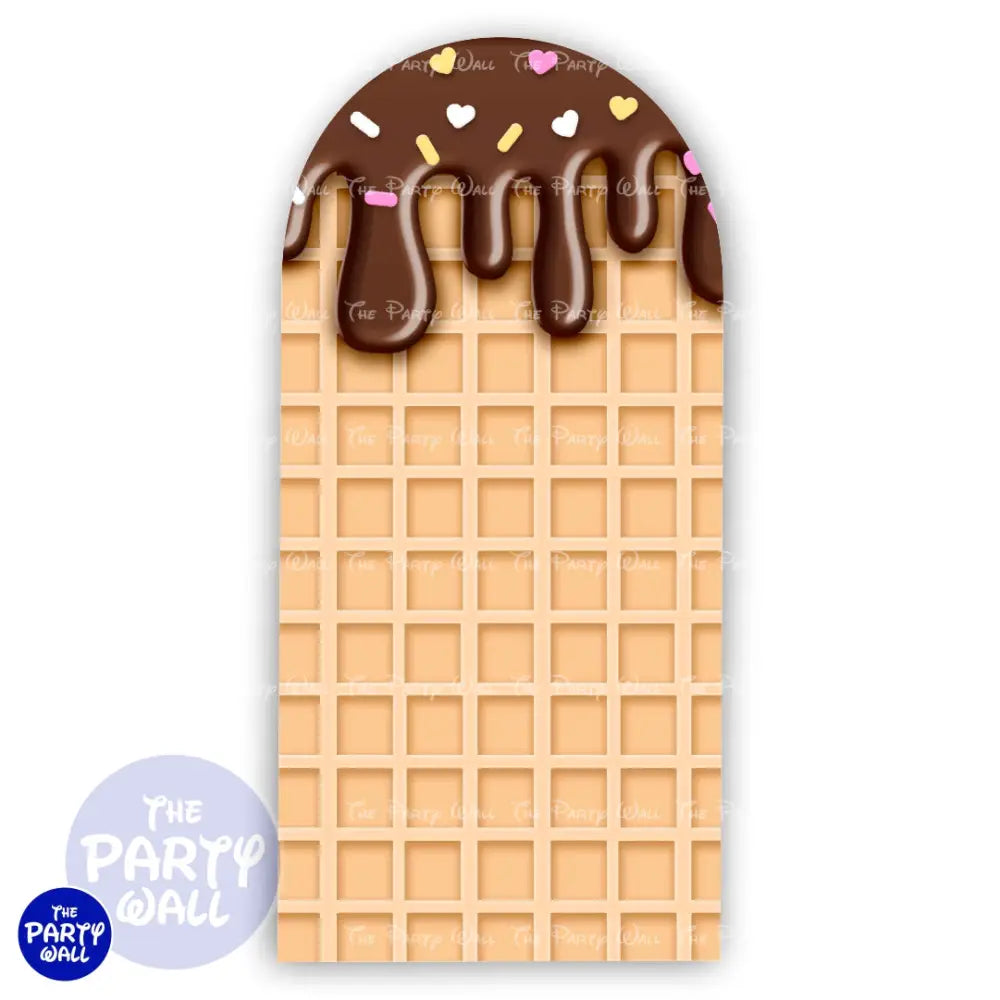 Helado - Ice Cream - Funda para mampara de punta redonda o rectangular Mampara de punta redonda