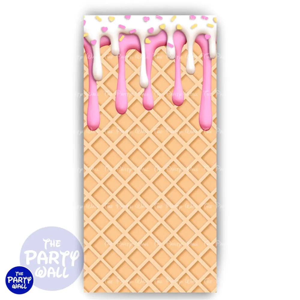 Helado - Ice Cream - Funda para mampara de punta redonda o rectangular Mampara de punta redonda