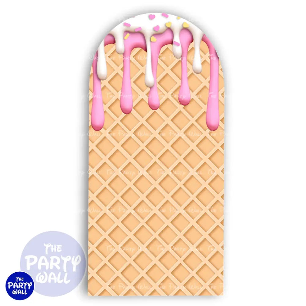 Helado - Ice Cream - Funda para mampara de punta redonda o rectangular Mampara de punta redonda