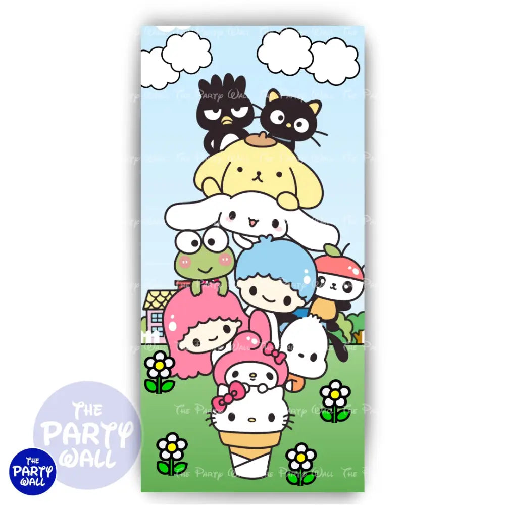 Hello Kitty - Funda para mampara de punta redonda o rectangular Mampara de punta redonda