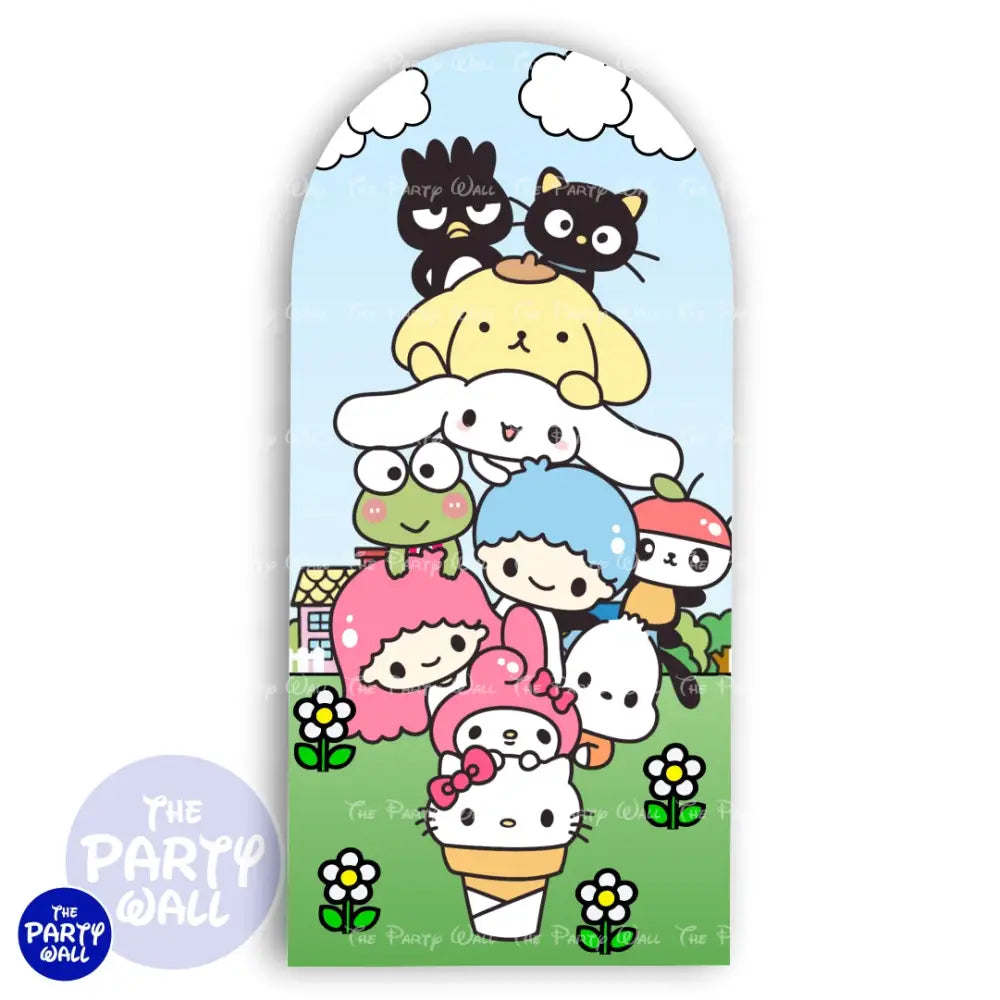 Hello Kitty - Funda para mampara de punta redonda o rectangular Mampara de punta redonda